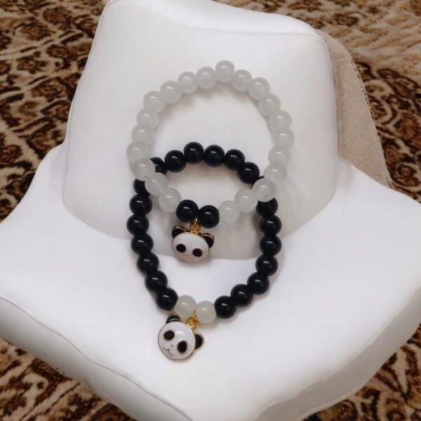 White and Black Panda bracelet set