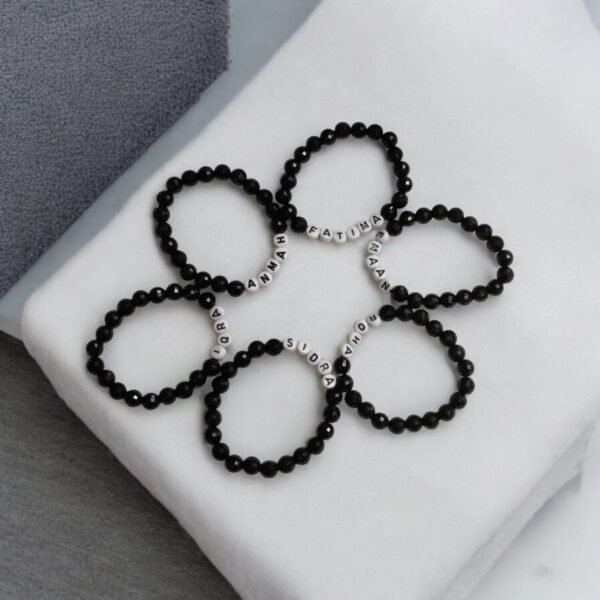 Black name Bracelets, Customizable