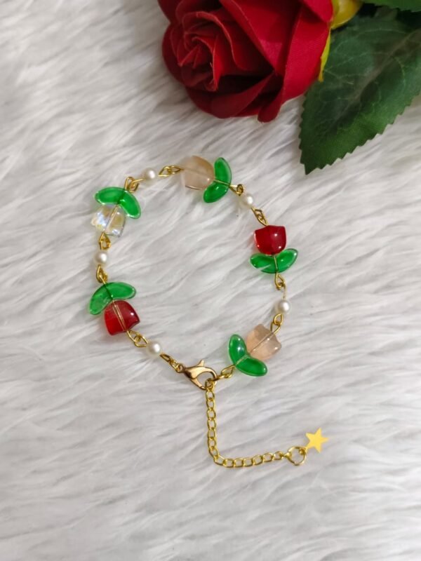 Glass Flowers Bracelet
