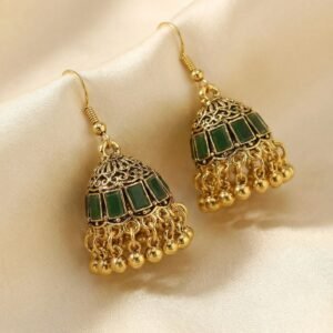 Gold Jhumka Earrings