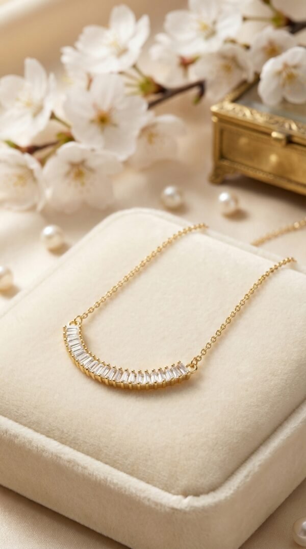 Golden Zirconia Necklace