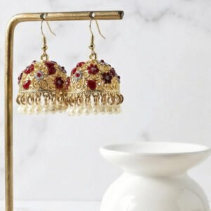Gold Pearl Jhumka